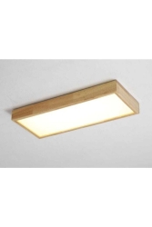 Ahşap Çerçeve Tavan Led Aydınlatma Avize 30*120cm Salon Yatak Odası Mutfak Beyaz6500 Işık Rengi - Dekor olsun