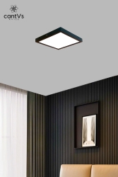 Ahşap Çerçeveli Tavan Led 30x30 Panel Aydınlatma Avize Salon Yatak Odası Mutfak 6500k Gün Işığı 30x30renklikasa - Aquaform