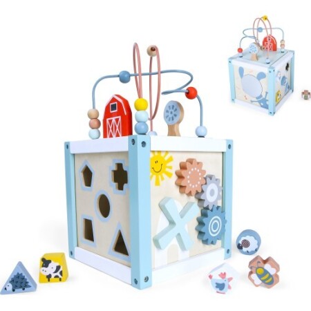 Ahşap eğitici küp sıralayıcı ve bloklar Eco Toys - Eco Toys