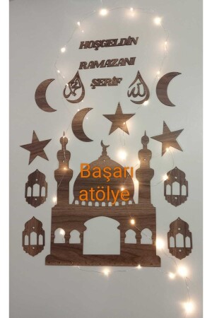 Ahşap Işıklı Ramazan Süsü Rmzns - BAŞARI ATÖLYE