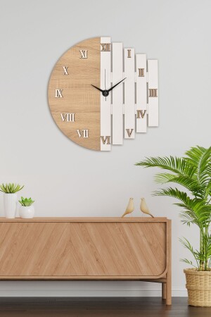 Ahşap Lazer Kesim Roma Rakamlı Duvar Saati 43 Cm - Roma Rakamlı Ritim infigo-ritim-01 - İnfigo Concept