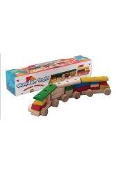 Ahşap Tren Yapboz Geometrik Şekilli Renkli Kavram Oyuncak TOY-0018 - Toy Oyuncak Okul Öncesi