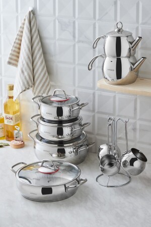 Aida 15 Piece Steel Dowry Set 153. 03. 08. 3526 - Karaca