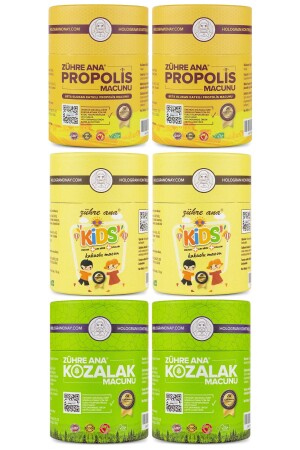 Aile Paketi 2 (2x Kozalak Macunu - 2x Kids Macunu - 2x Propolis Macunu ) Hologramlı Ürün - Zühre Ana