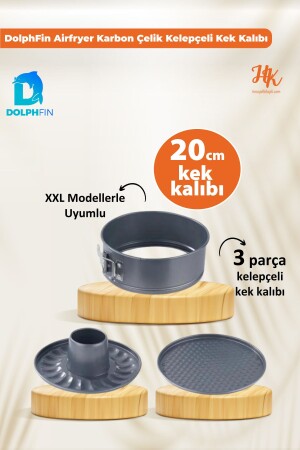Airfryer Carbon Steel Springform Cake Mold Compatible with Philips Xxl Fryer Cake Mold 20 Cm SMRT-212 - DolphFin