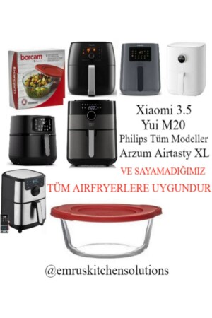 Airfryer Için Borcam Xiaomiairfryer3-5l Philips Airfryer4-1-7.3 Xxl Tefal Easyfry Arzumairtasty Xl - Paşabahçe