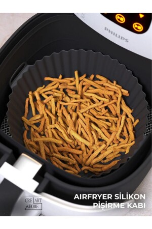 Airfryer Silicone Baking Container 20x5 Cm Bpa Free Baking Paper Accessory Compatible with All Airfryers 1132475283957097 - CREARTHOME