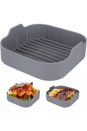 Airfryer Silicone Baking Mold, Airfryer Accessory, Airfryer Cake Mold, Sgs Health Certified airfyersilikongrey-01 - MaxiPro