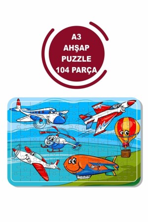 Airplane - Helicopter and Flying Vehicles A3 104 Piece Puzzle - Toy - Jigsaw - Lipyos