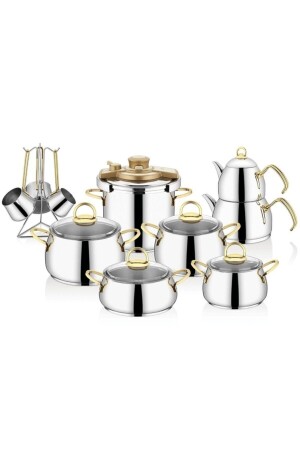 Akasya 18 Pieces 304 Stainless Steel Gold 2002-g 2020ST000001709 - Kahramanlar