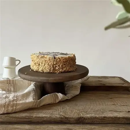 Akayev Ahşap 28 Cm Ayaklı Sunumluk - Akayev
