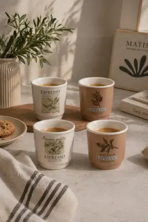 Akayev Art Porselen 4lü Espresso Bardağı - Akayev