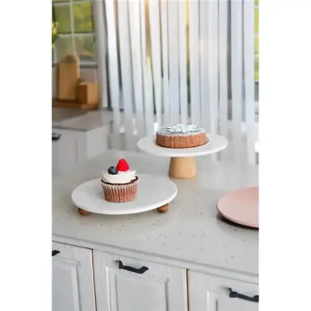 Akayev Marble Set of 2 Round Serving Plates - Akayev
