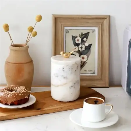 Akayev Marble White Bird Spice Rack - Akayev