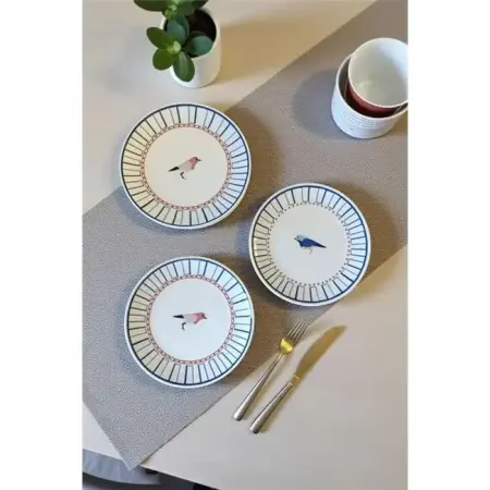 Akayev Porselen Birdy 6'lı Pasta Takımı - Akayev