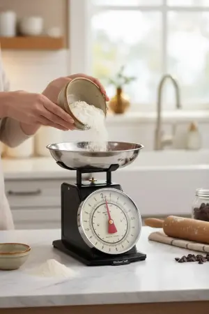 Akayev Retro Analog Kitchen Scale - Black Body, Silver Bowl - Akayev