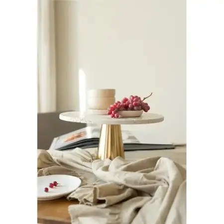 Akayev Traverten 25 Cm Altın Konik Ayak Sunumluk - Akayev