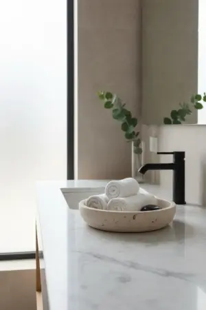 Akayev Traverten 25 Cm Yuvarlak Kase Sunum Tabağı - Akayev