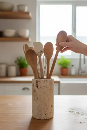 Akayev Traverten Kaşıklık 16 cm - Akayev