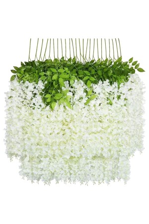 Akazie, 12 Zweige, künstliche Efeu-Hängelampe, Blumen, Heim- und Wanddekoration, Weihnachtsdekoration, Geburtstag, Org. - Yasima