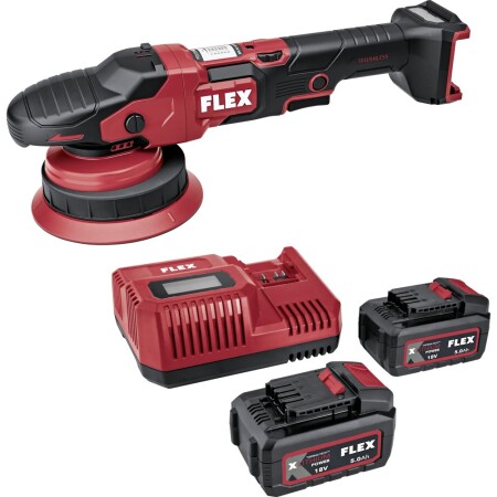 Akku-Exzenterpoliermaschine FLEX XFE 15 150 18-EC/5,0Ah Set - FLEX Polishers