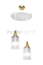 Aksel 2-teilige dekorative Sockel-Pendelleuchte Gold ASZ. 1656 - Modelight