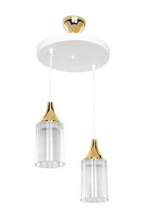 Aksel 2-teiliger Weißgold Kukali Wohnzimmer Küche Schlafzimmer Kronleuchter mng. 12460 - manogrup