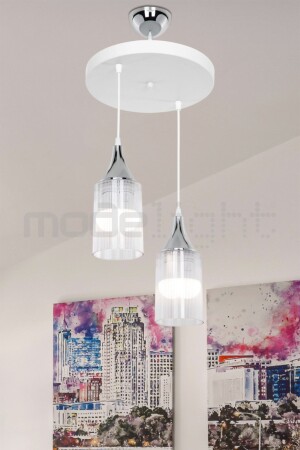 Aksel 2er-Pack dekorative Lampenfassungen in Weiß/Chrom ASZ. 1659 - Modelight