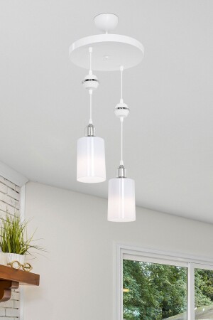 Akses 2-Piece Opal Living Room Dining Room Living Room Entrance Kitchen Children's Room Bedroom Chandelier MNG. 199123 - manogrup avize aydınlatma