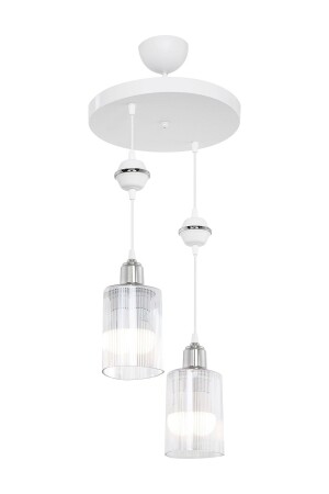 Akses 2-Piece Triangle Transparent Living Room Dining Room Living Room Entrance Kitchen Children's Room Bedroom Chandelier MNG. 199127 - manogrup avize aydınlatma