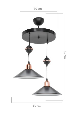 Akses Küre Maya Smoked Double Dining Room Living Room Hall Kitchen Chandelier MNG. 266804 - manogrup avize aydınlatma