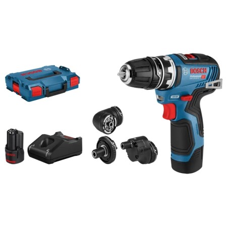 Aksesuarlarıyla birlikte BOSCH GSR 12V-35 FC LB akülü tornavida-matkap - Bosch