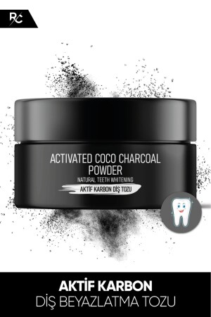 مسحوق تنظيف الأسنان من الكربون المفعول من MNZ 50 ج - Rc Cosmetics