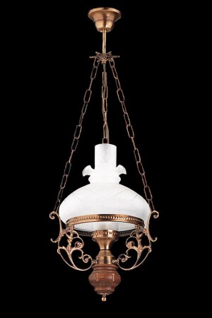 Aladdin Classic Wooden Antique Single Glass Pendant Lamp Chandelier BS. 2006-62-20B - Avize çarşısı