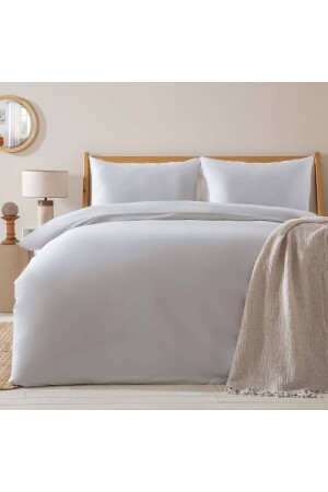 Alana Duvet Cover Set 230x220 Cm Cool Gray CK231TEK421 - Chakra
