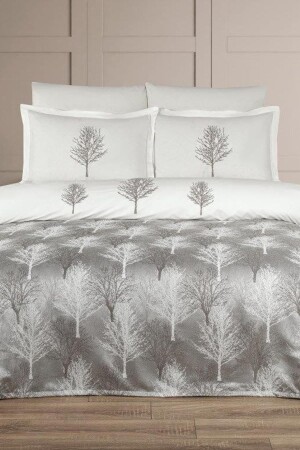 Albero Pleated Bridal Set (7 Pieces)-grey EVTGÇSÖZDL00070 - Özdilek