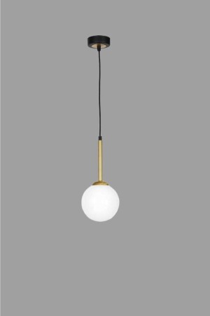 Albert Tekli Sarkıt Siyah-eskitme Kaplamalı Modern Avize (beyaz Camlı) ALBRT-TK-SY-ESK-01 - BSA LIGHTING