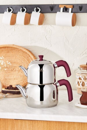 Alder Induction Based Midi Teapot Set Plum 153. 03. 08. 2260-1 - Karaca