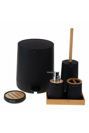 Alessia 6 Piece Acrylic Bathroom Set - Arow