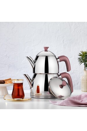 Alexa Aile Boyu Çelik Çaydanlık Takımı-4 Parça-rosegold 1S0030-15001-ROS01 - Schafer