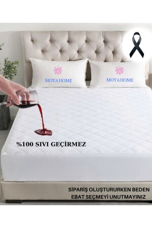 Alez Kapitone Fitted Sıvı Geçirmez Alez Pamuklu Yatak Koruyucu Çarşaf 9 Ebat Kfsg - Moya Home