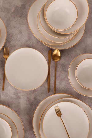 Alfa 24 Piece Dinner Set for 6 Persons Matte White SRG89 - Keramika