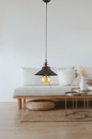 Alfa Modern Pendant Lamp Black Single Cafe - Kitchen Chandelier LA500000030 - Fer Avize