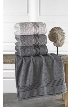 Alia Soft 50x90 Cm Set of 3 Hand and Face Towels 153-99-0119 - Binnur Home