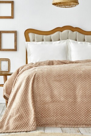 Alice Cappucino Double Bud Wellsoft Blanket 200. 18. 01. 0656 - Karaca Home