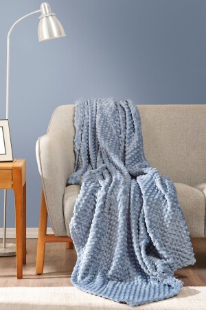 Alice Indigo Bud Wellsoft TV Blanket 130x170 Cm - Karaca Home