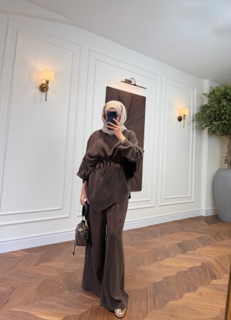 Alin Asymmetrical Set - Coffee - Duendeca