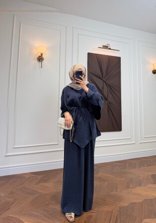 Alin Asymmetrical Suit - Navy Blue - Duendeca
