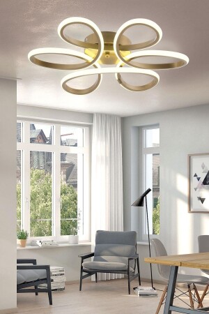Alis Modern Antique Plafonier Ceiling Zero Daylight Light Living Room Kitchen Bedroom Led Chandelier - Dekorluna