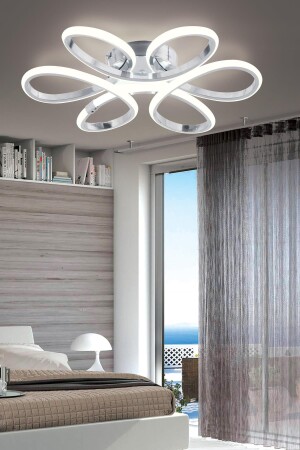 Alis Modern Chrome Plafonier Decke Zero White Light Wohnzimmer Küche Schlafzimmer LED-Kronleuchter - Dekorluna